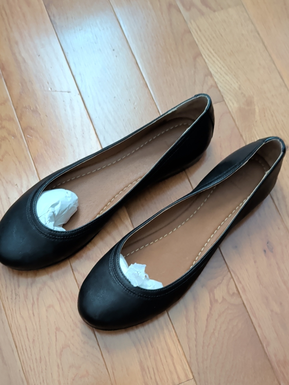 Frye Caeson Black Leather Ballet Flats